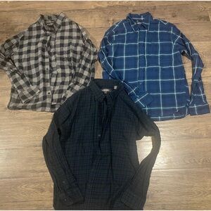 Dawson & Brooks Outfitters Flannel Button Down Shirts Mixed Lot of 3 Men’s L